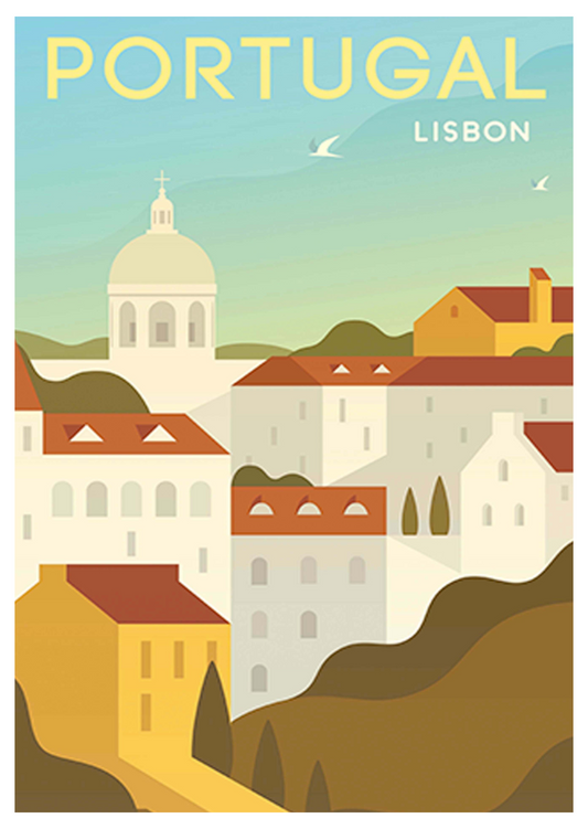 Lisbon Travel Poster - Hakyarts