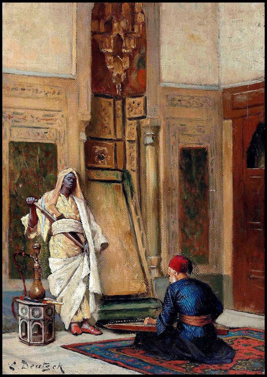 Ludwig Deutsch - A musician and a Guardsman in an Oriental Interior - Hakyarts