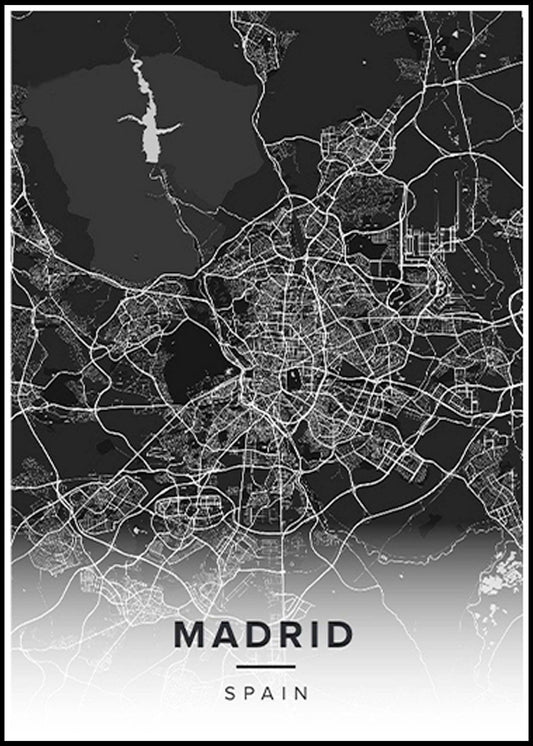 Madrid Map Poster - Hakyarts