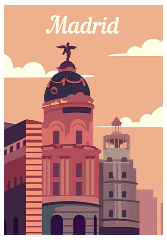 Madrid Travel Poster - Hakyarts