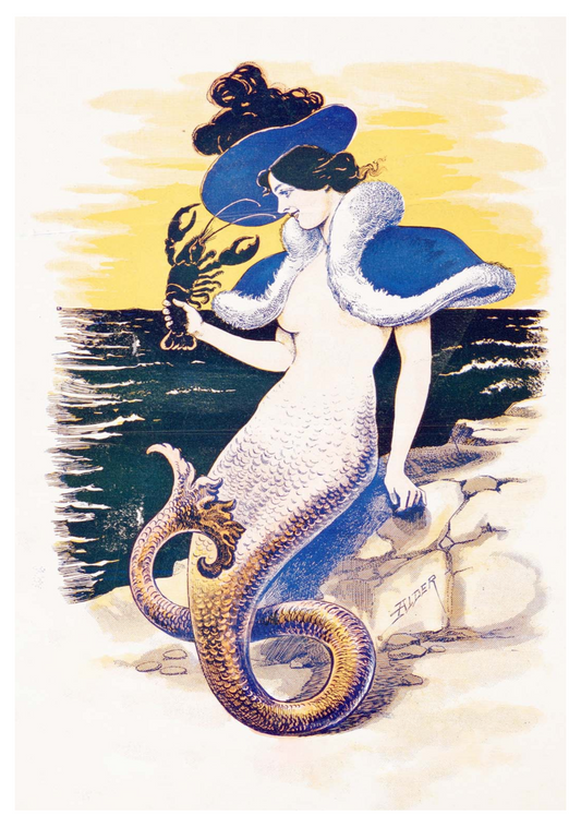 Mermaid Is Holding A Lobster Poster - Hakyarts