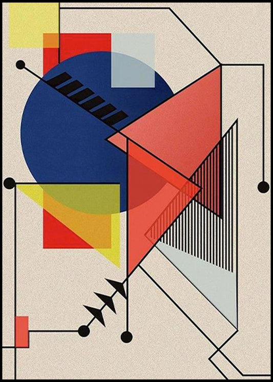 Midcentury Bauhaus Design Poster - Hakyarts