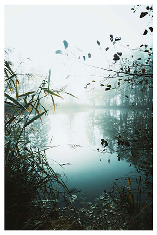 Misty Lake Poster - Hakyarts