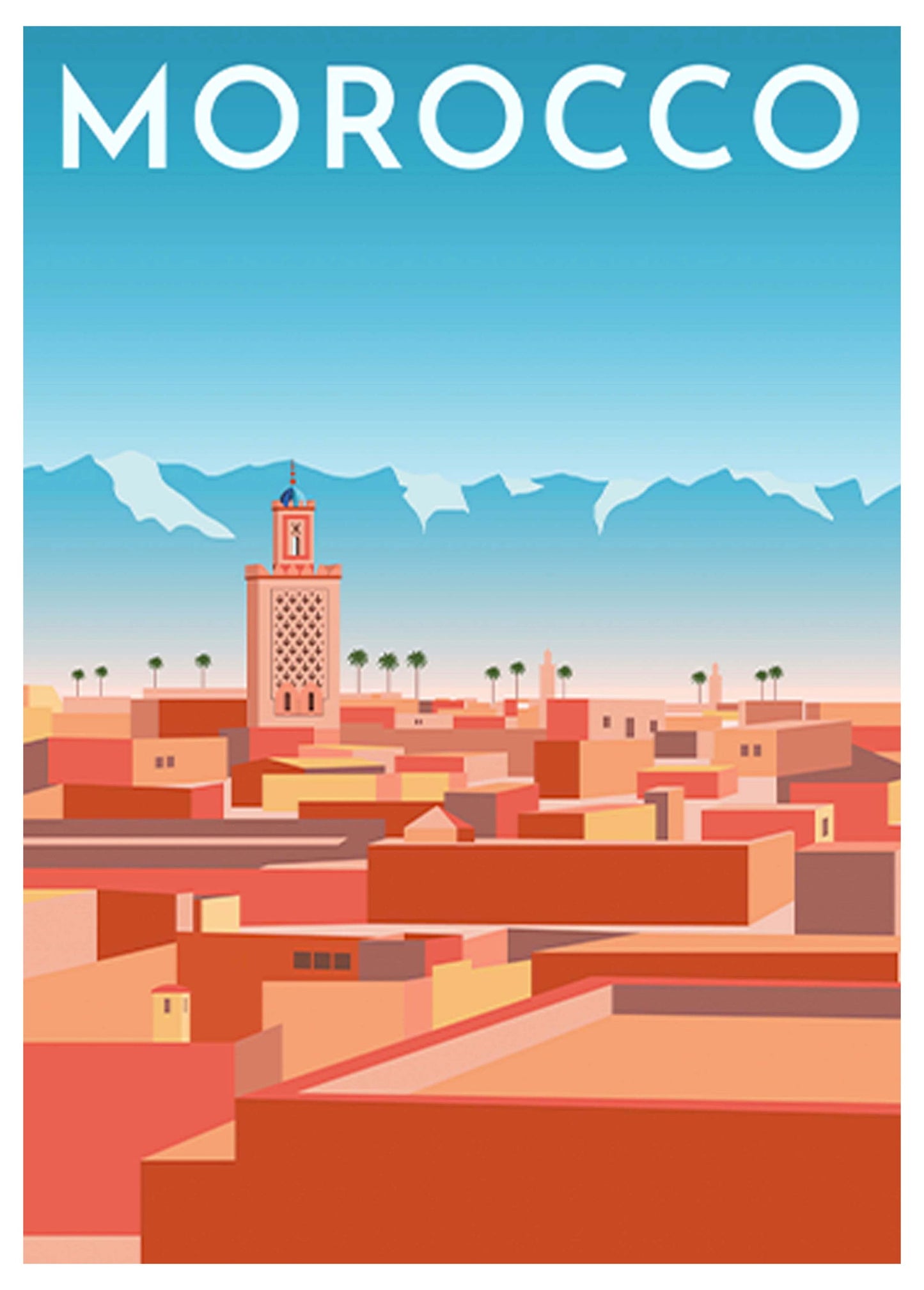 Morocco Travel Poster - Hakyarts