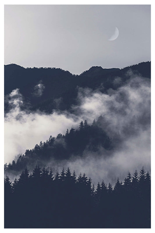 Mountain In A Fog Poster - Hakyarts