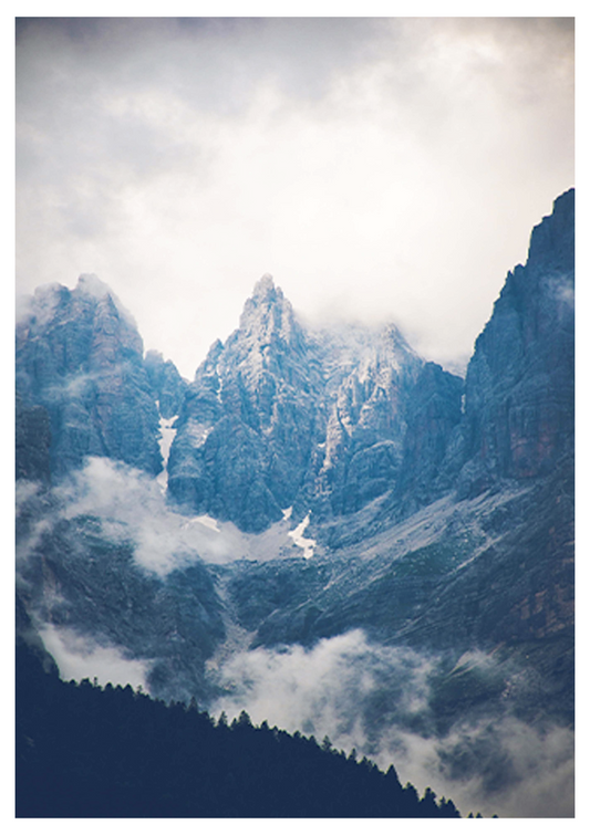 Mountain Under Cloudy Sky Poster - Hakyarts