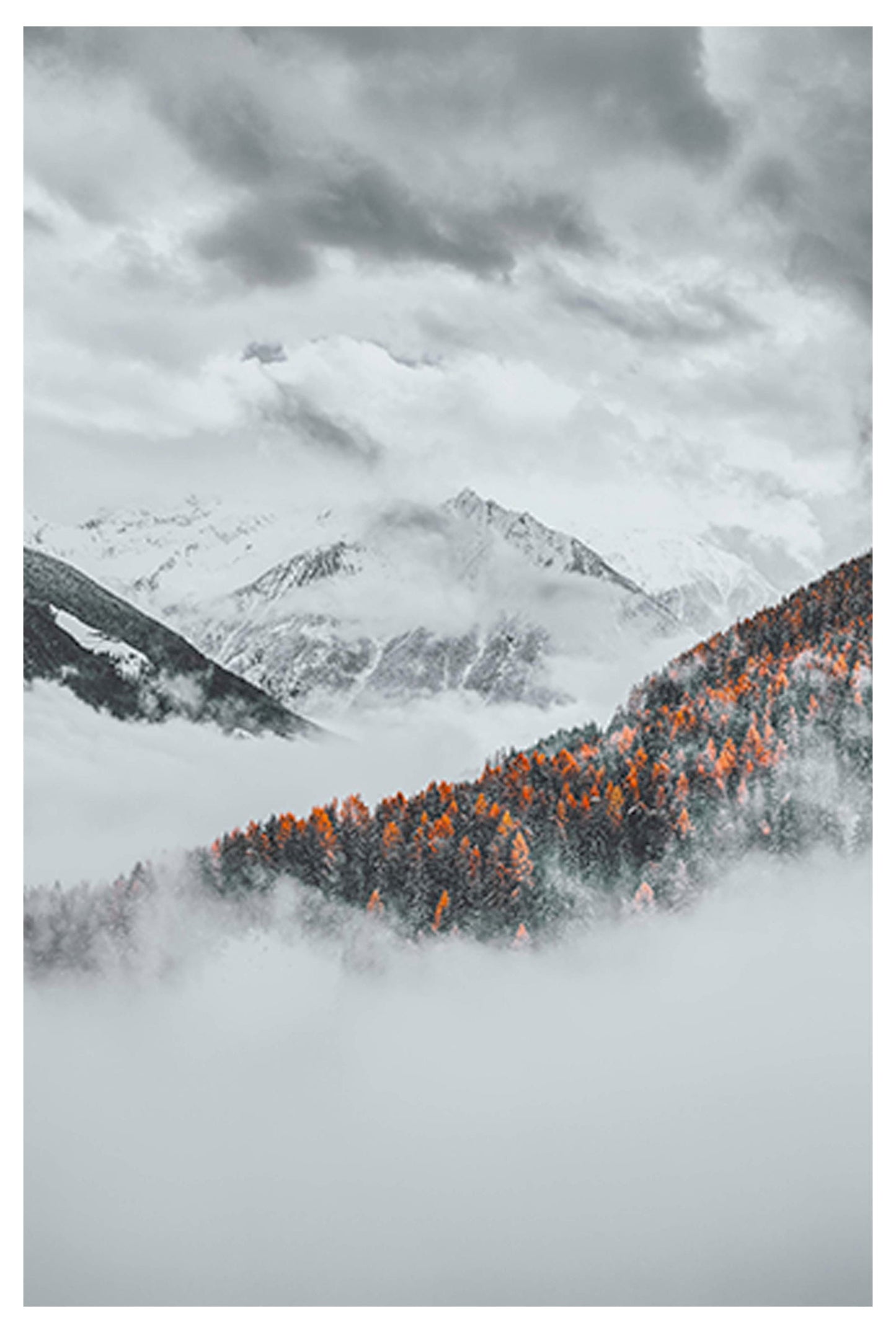 Mountain Under Cloudy Sky Poster - Hakyarts