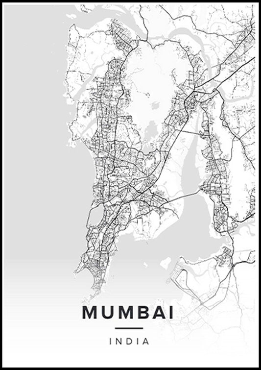 Mumbai Map Poster - Hakyarts