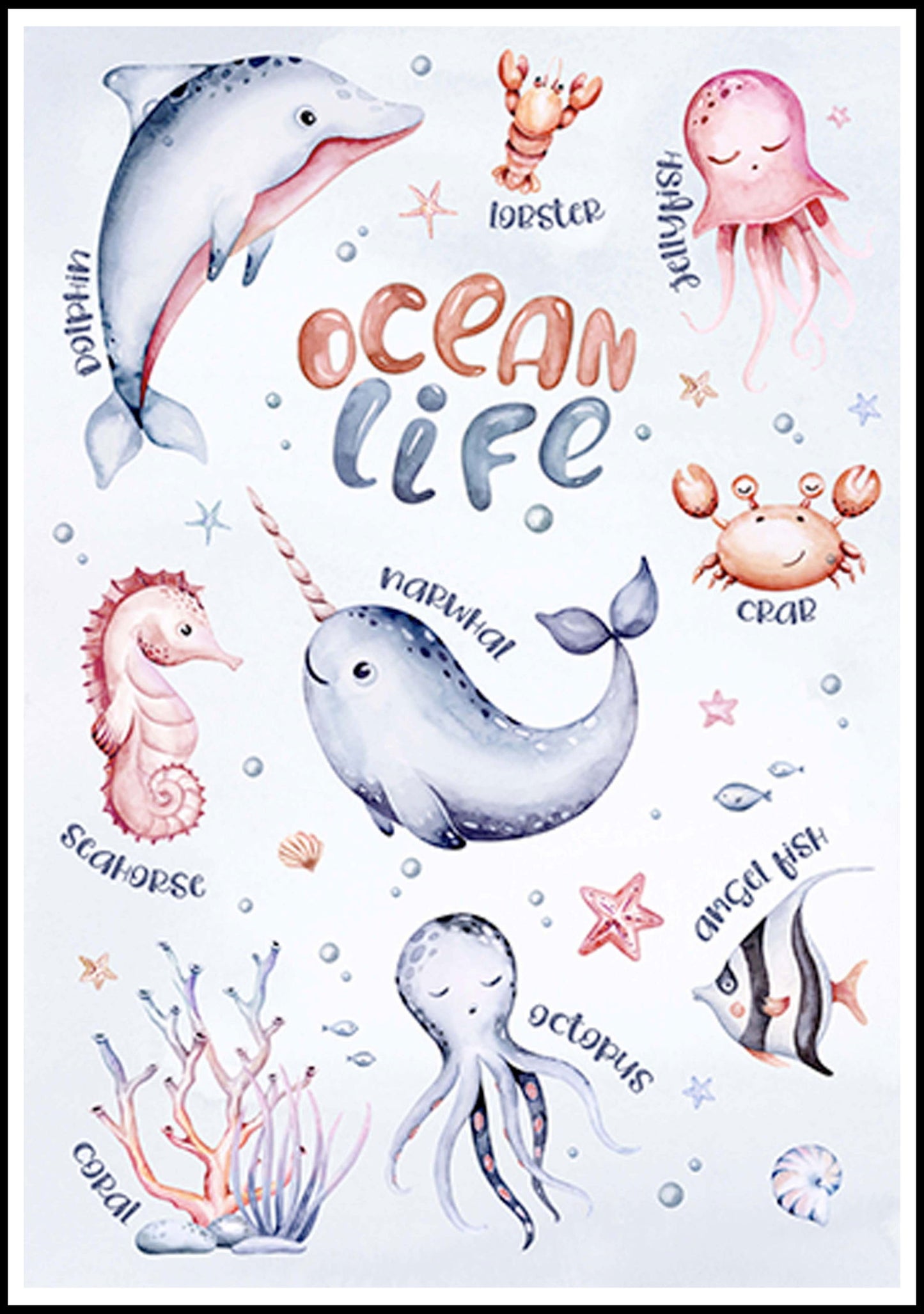 Ocean Life Poster - Hakyarts