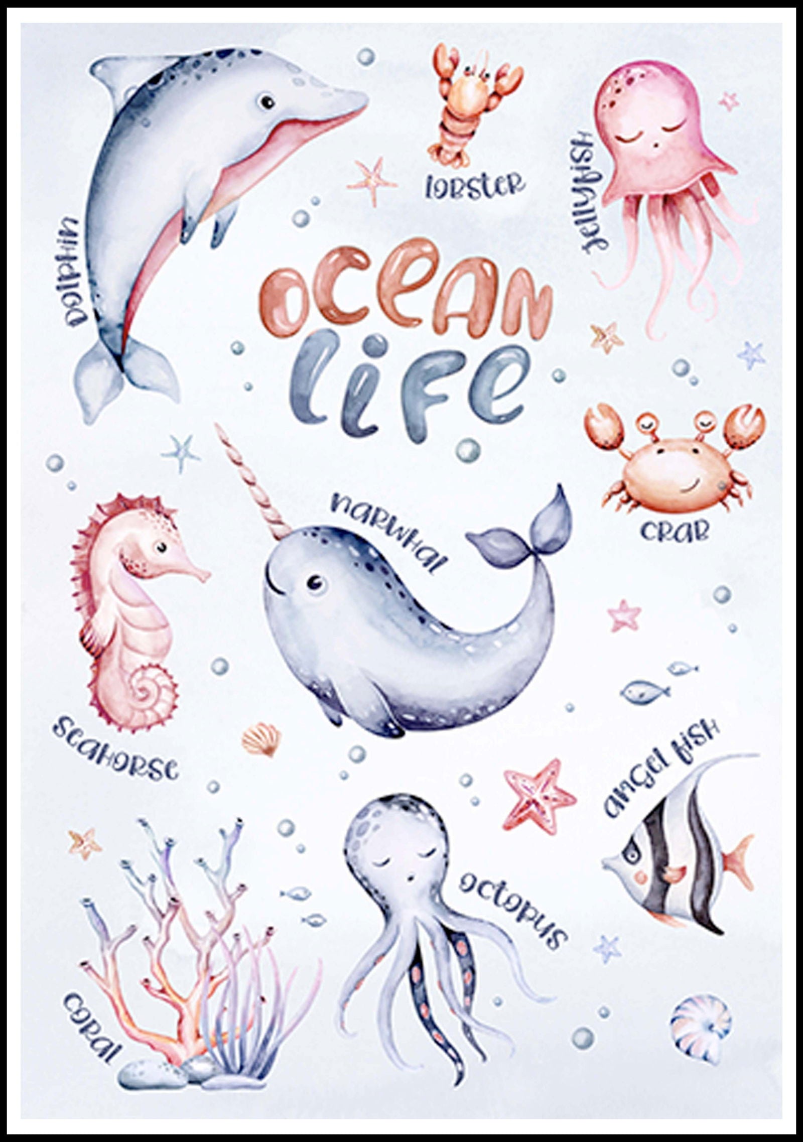 Ocean Life Poster - Hakyarts