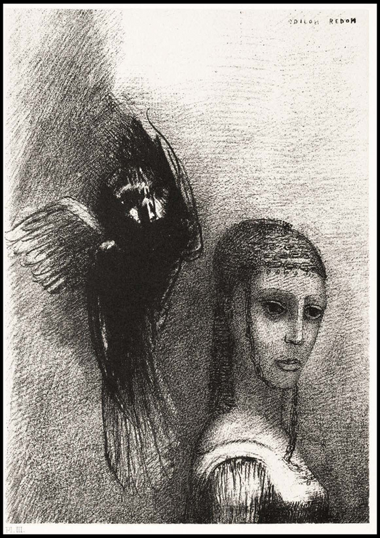 Odilon Redon - And a Large Bird - Hakyarts