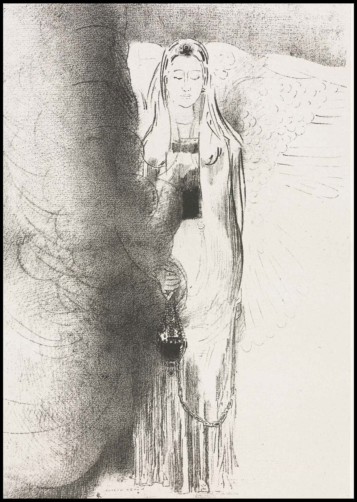 Odilon Redon - And the Angel Took the Censer - Hakyarts