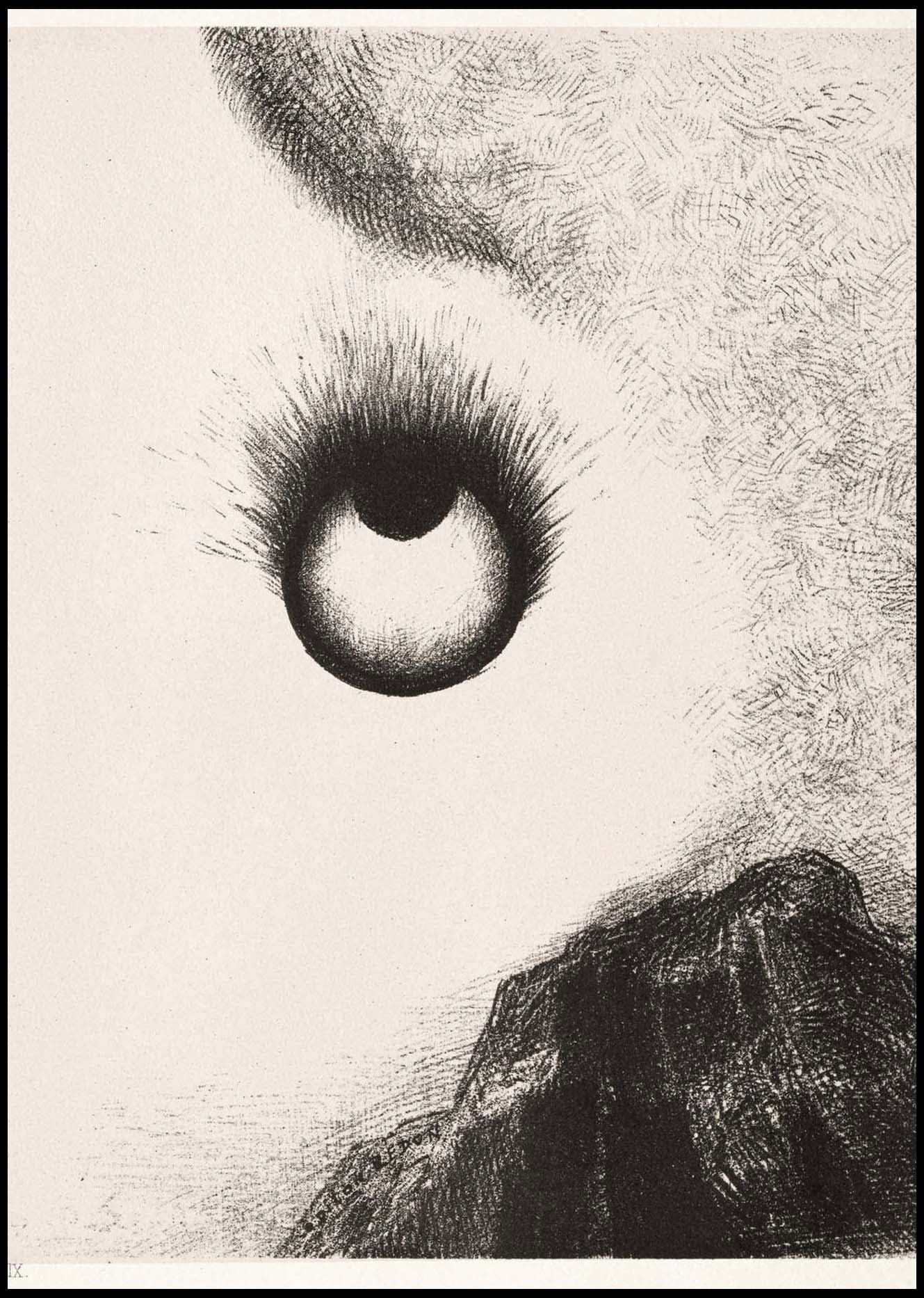 Odilon Redon - Everywhere Eyeballs are aflame - Hakyarts