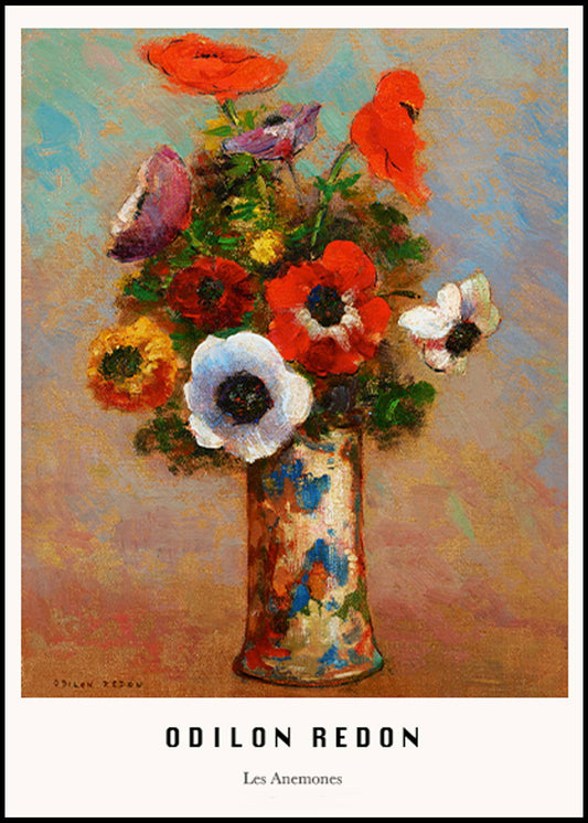 Odilon Redon - Les Anemones Poster - Hakyarts