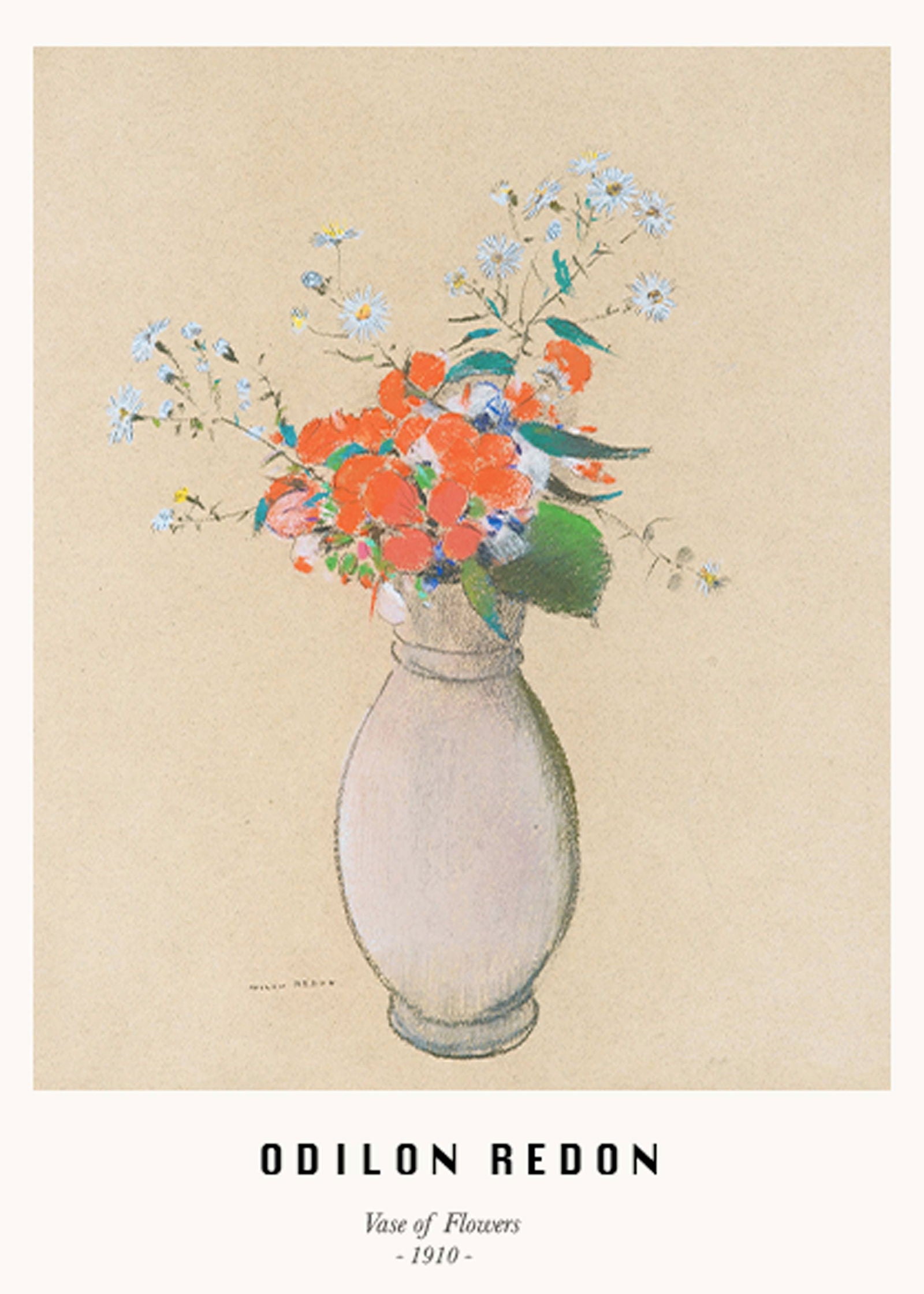 Odilon Redon - Vase de Fleurs Poster - Hakyarts