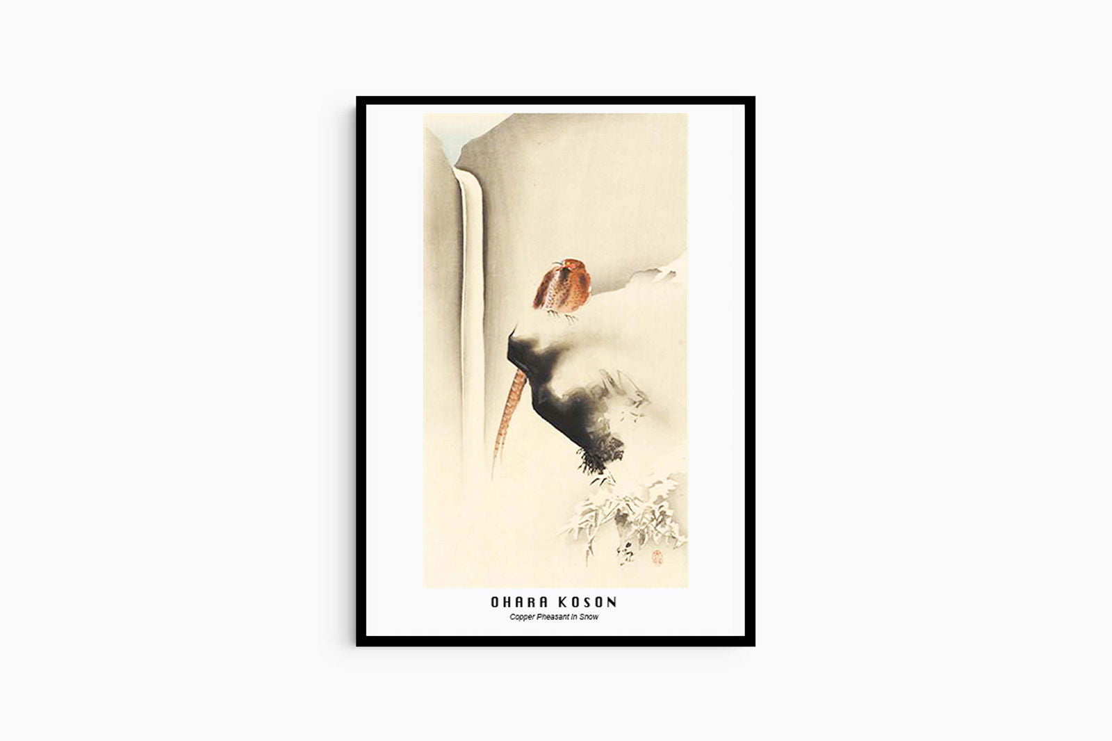 Ohara Koson - Copper Peasants in Snow Poster - Hakyarts