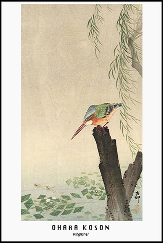 Ohara Koson - Kingfisher Poster - Hakyarts