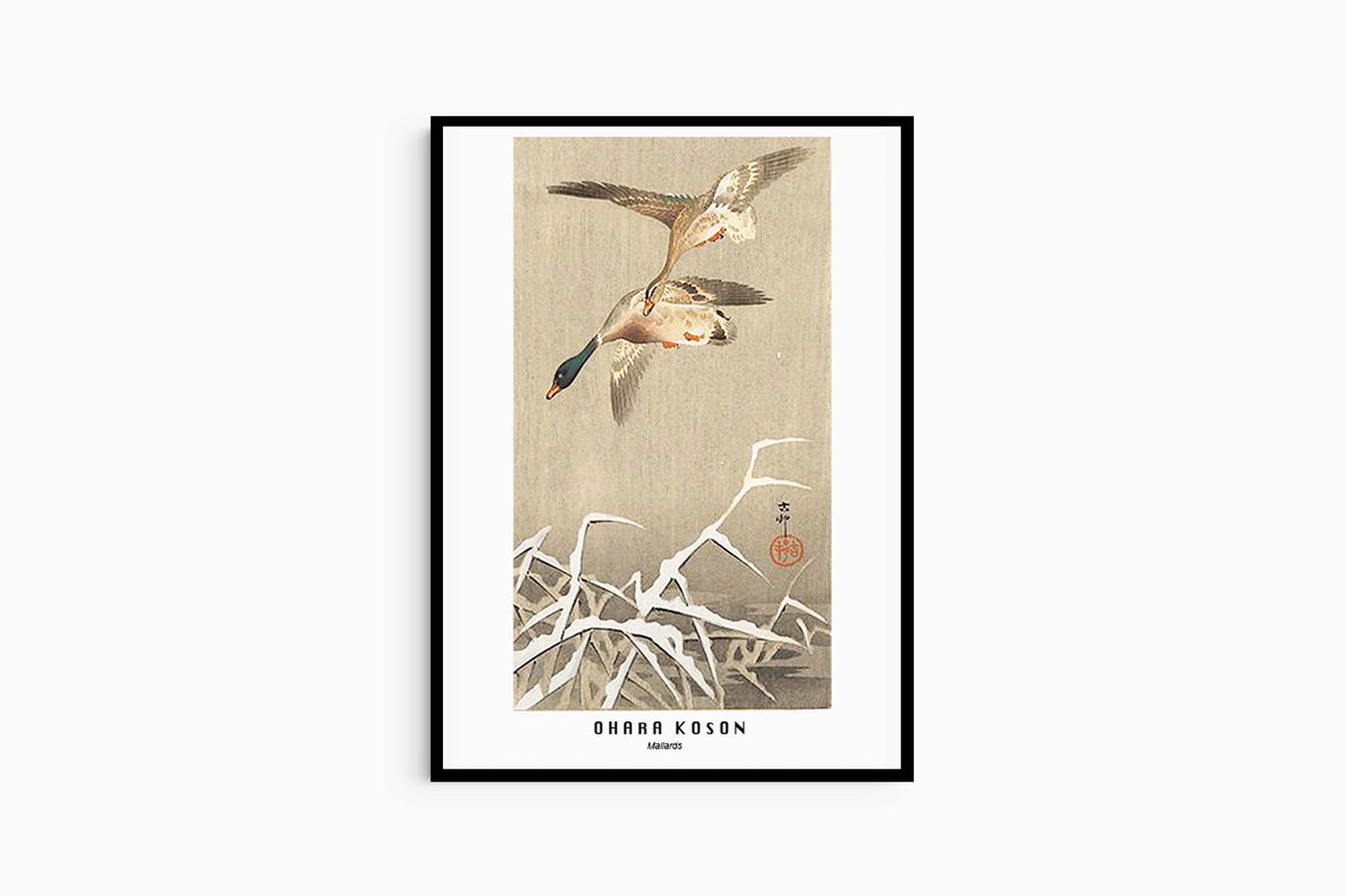 Ohara Koson - Mallards Poster - Hakyarts