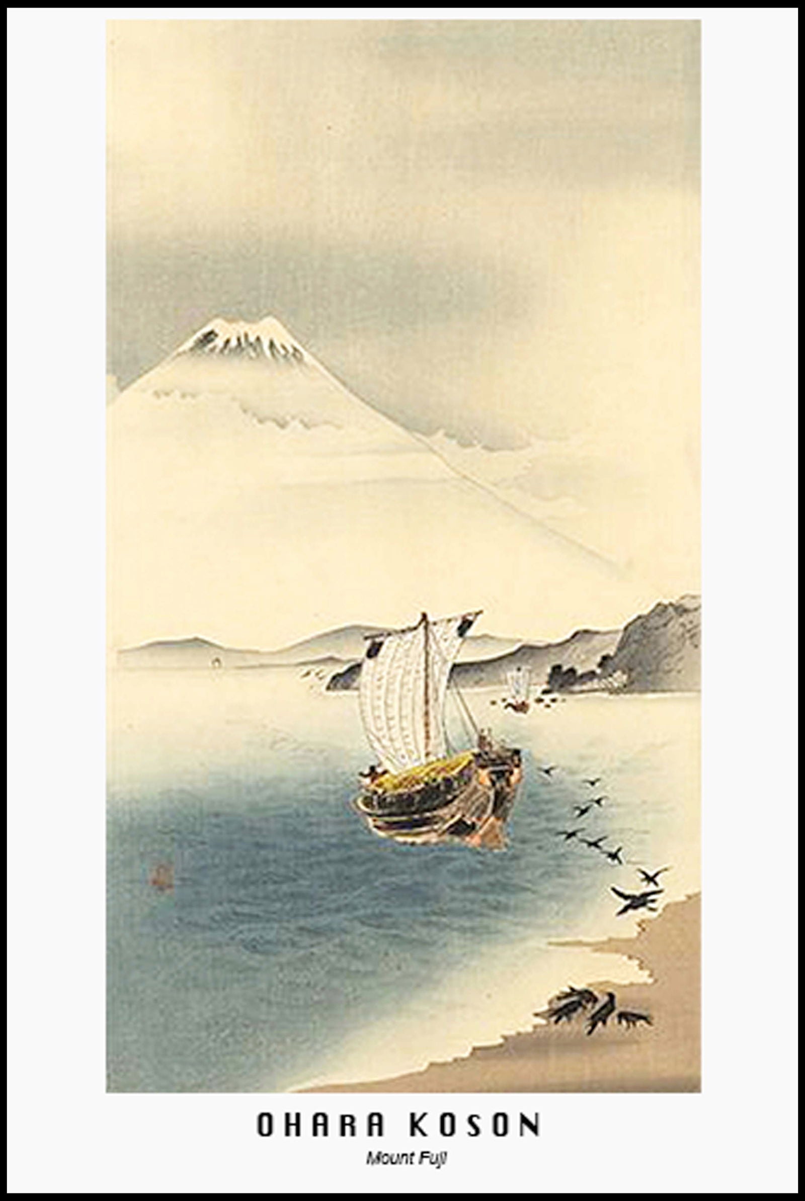 Ohara Koson - Mount Fuji Poster - Hakyarts