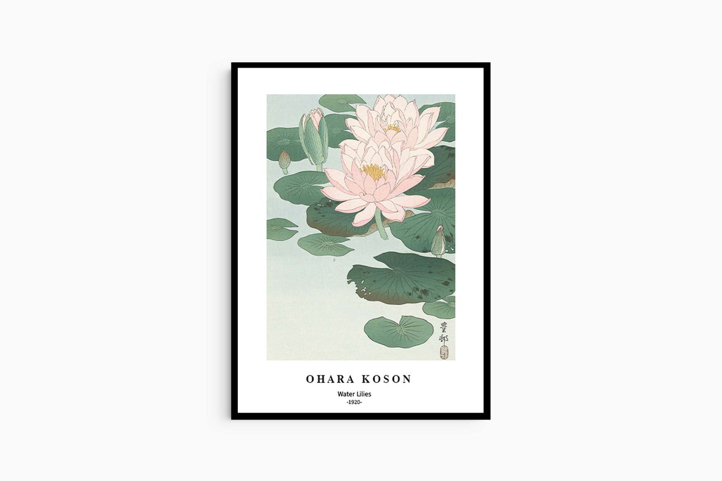 Ohara Koson - Water Lilies Poster - Hakyarts