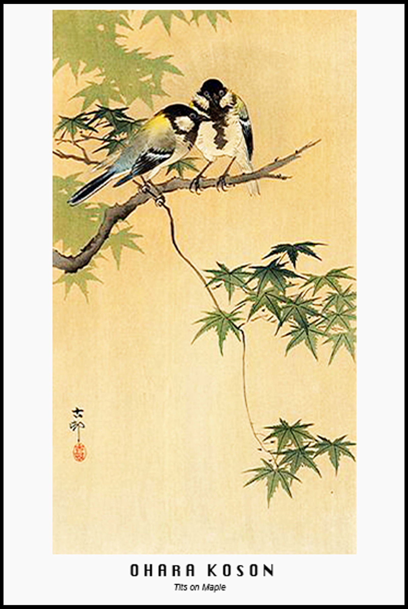 Ohara koson - Tits on Maple Poster - Hakyarts