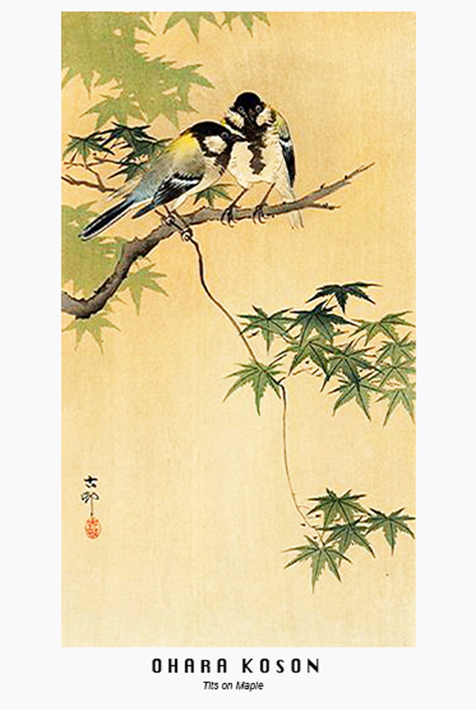 Ohara koson - Tits on Maple Poster - Hakyarts