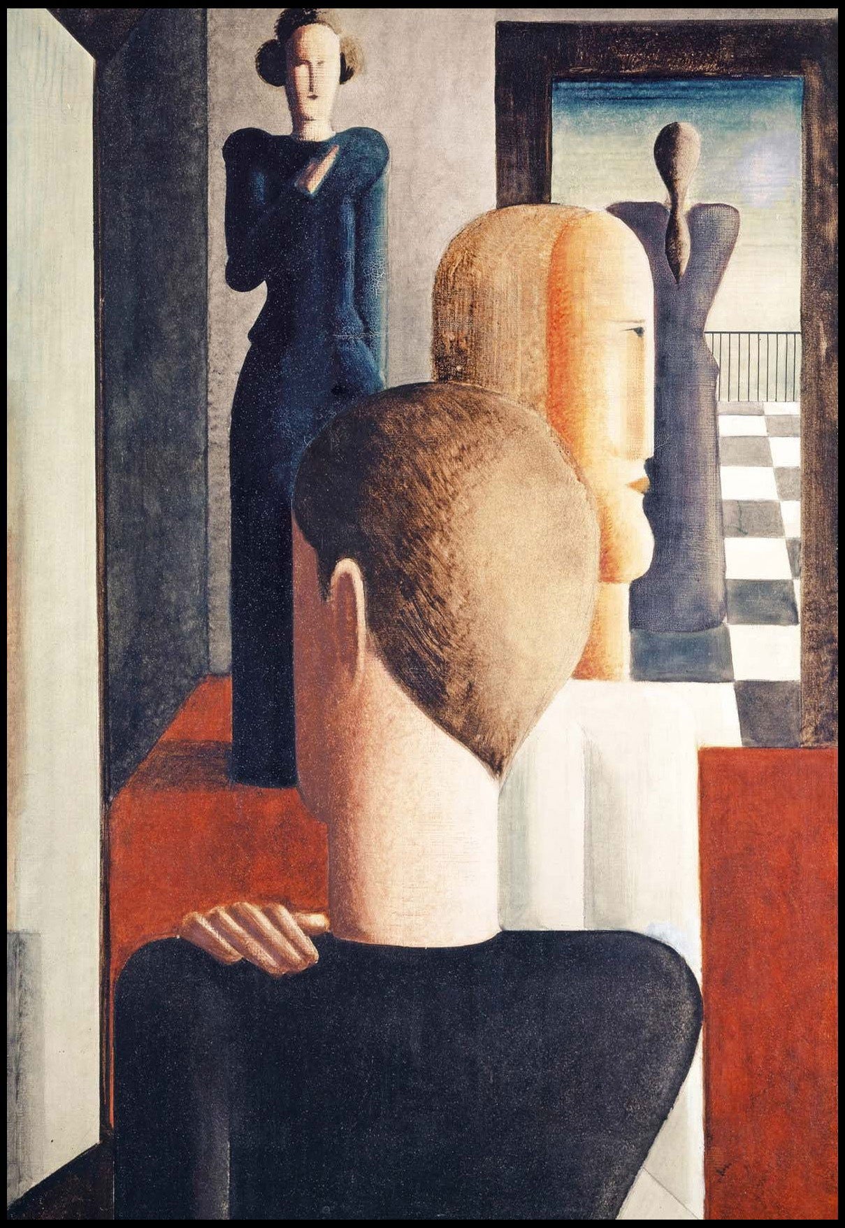 Oskar Schlemmer - Interior with Five Figures - Hakyarts