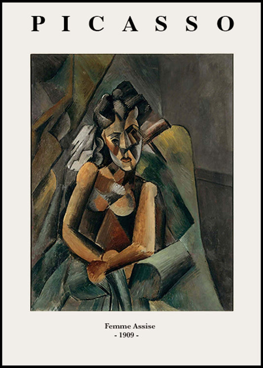 Pablo Picasso - Femme Assise Poster - Hakyarts