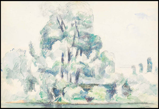 Paul Cézanne - Banks of the Seine at Médan - Hakyarts