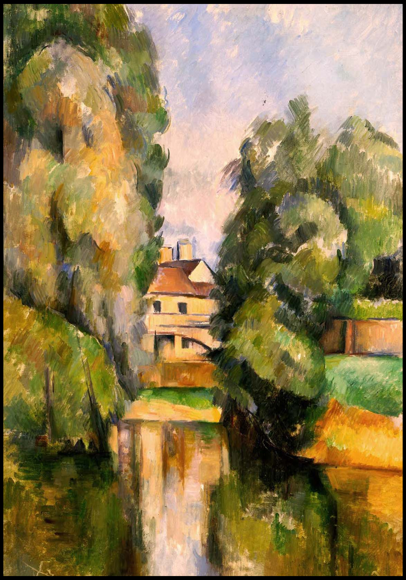 Paul Cézanne - Country House by a River - Hakyarts