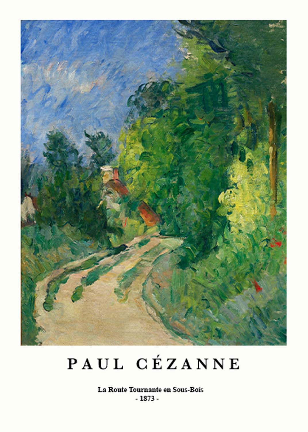 Paul Cézanne - La Route Tournante en Sous-Bois Poster - Hakyarts