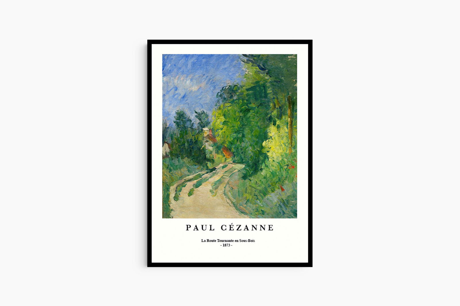 Paul Cézanne - La Route Tournante en Sous-Bois Poster - Hakyarts