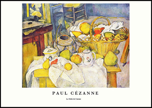 Paul Cézanne  - La Table de Cuisine Poster - Hakyarts