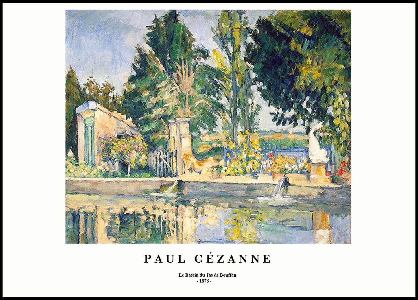 Paul Cézanne  - Le Bassin du Jas de Bouffan Poster - Hakyarts