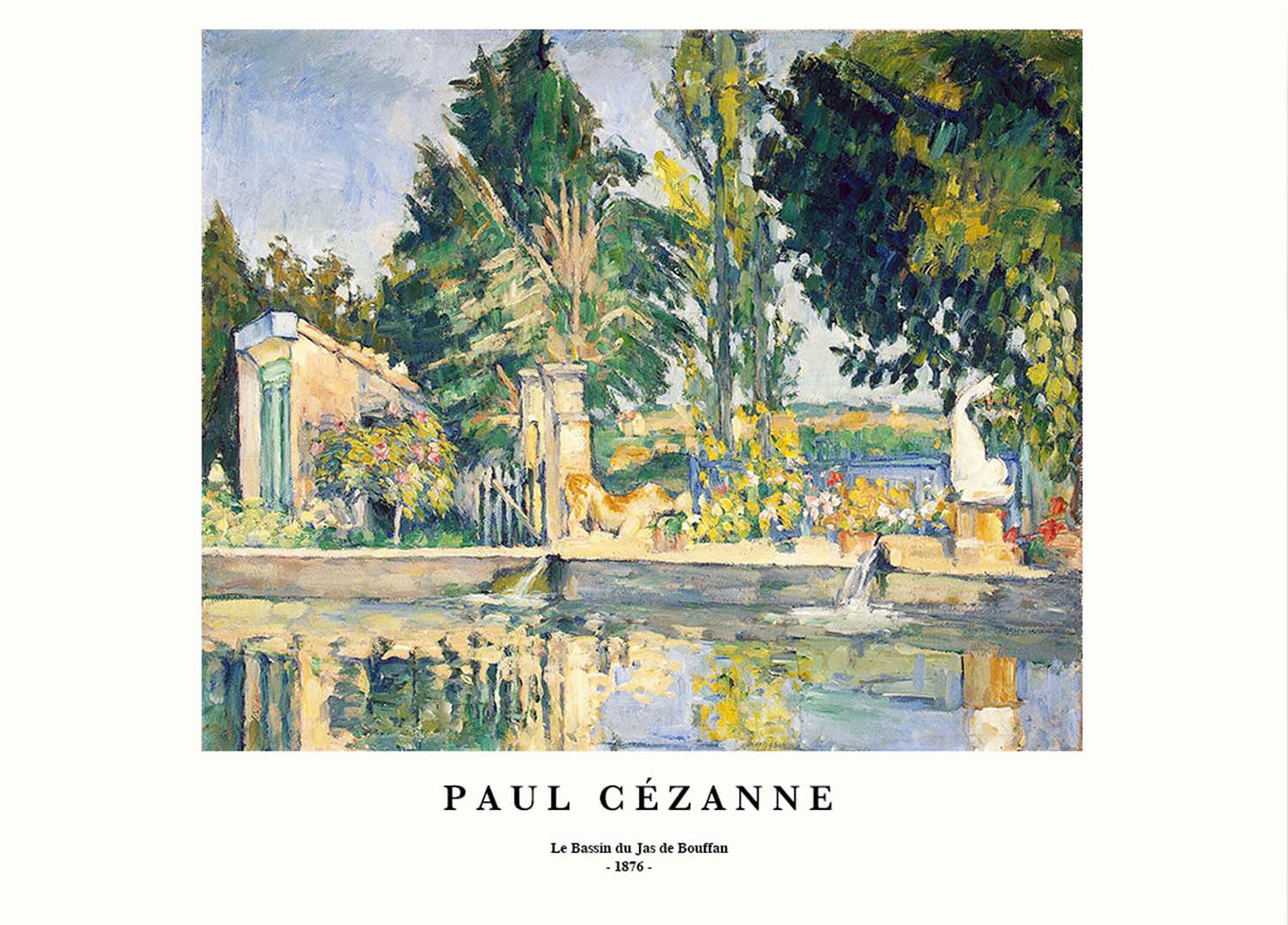 Paul Cézanne  - Le Bassin du Jas de Bouffan Poster - Hakyarts