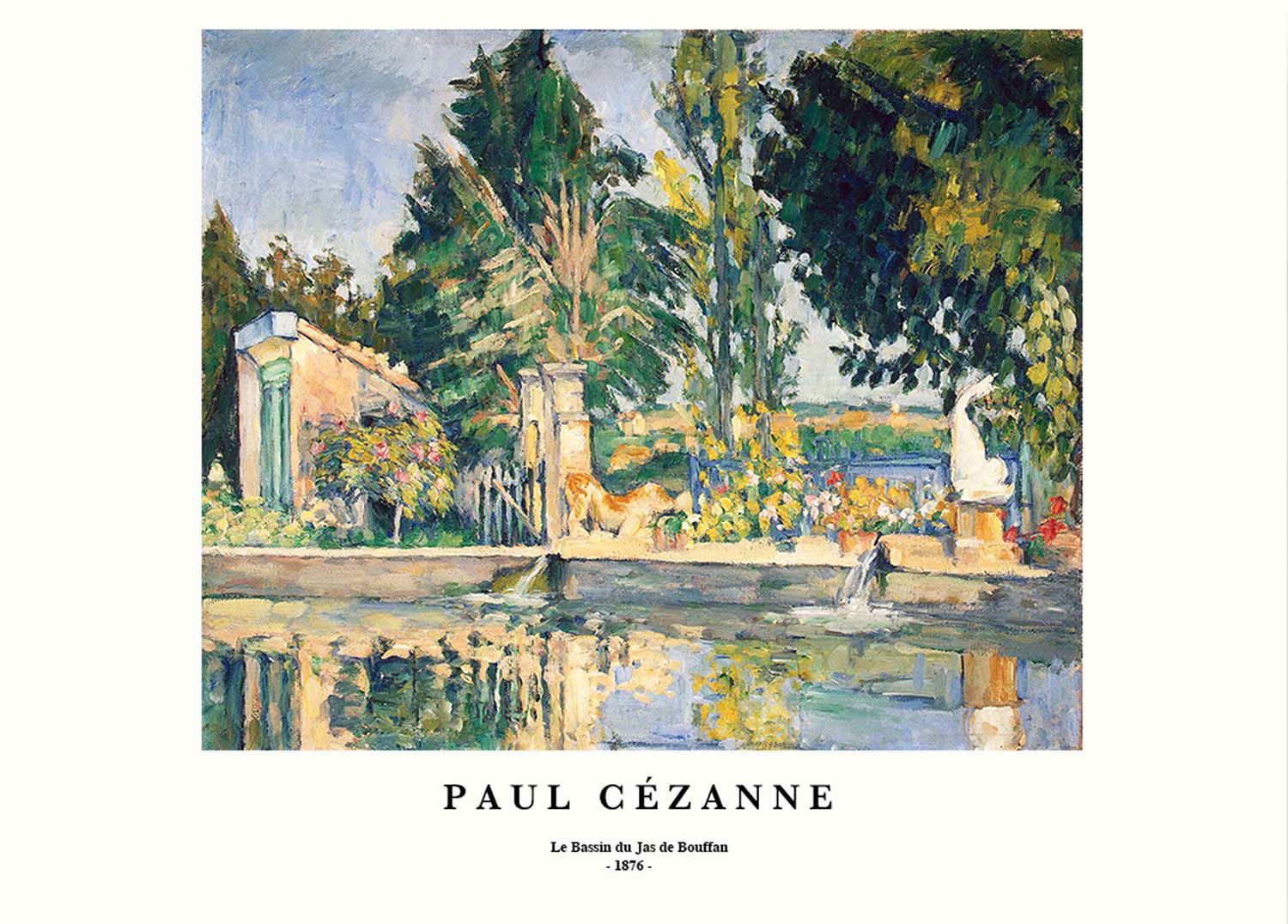 Paul Cézanne  - Le Bassin du Jas de Bouffan Poster - Hakyarts