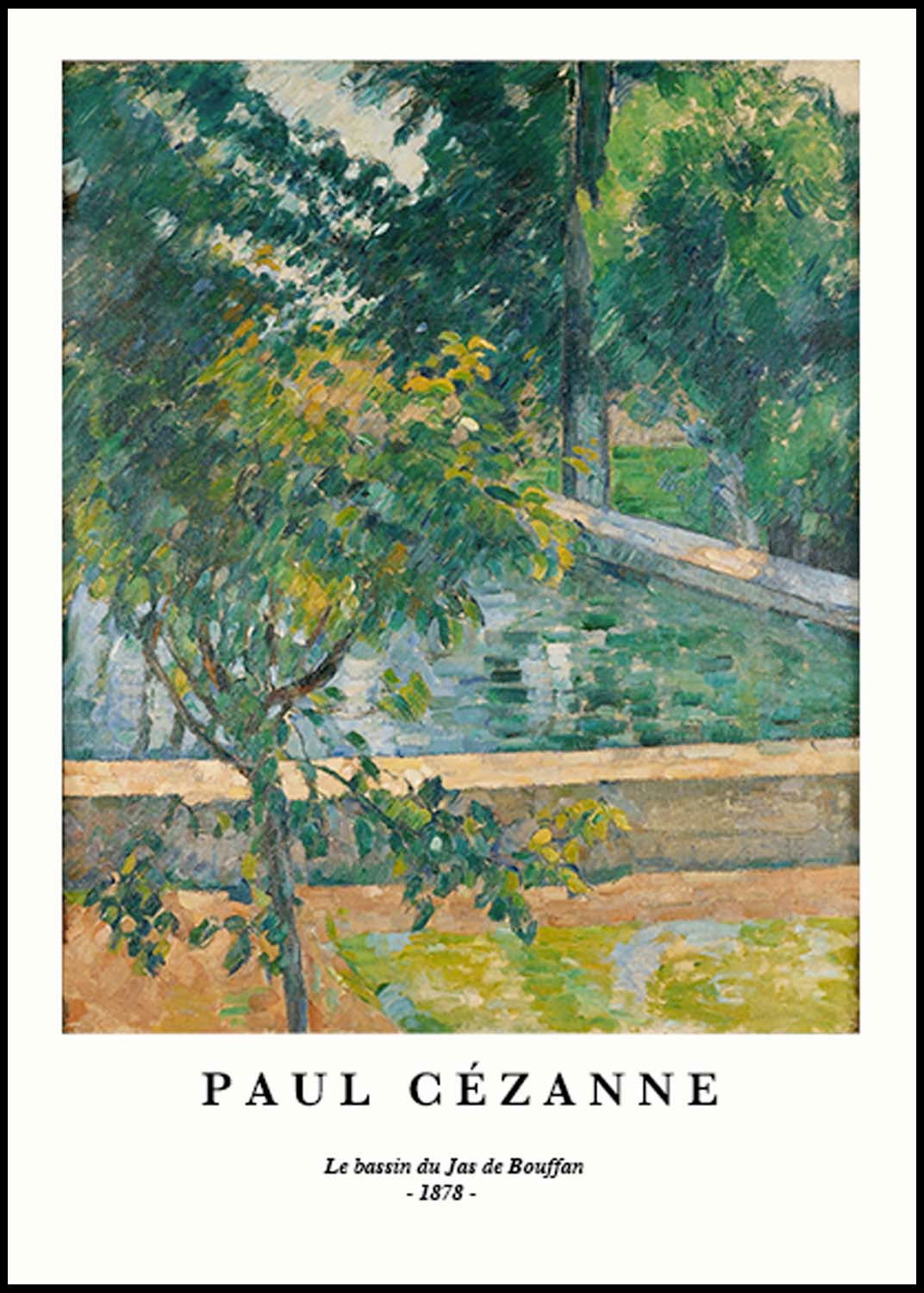 Paul Cézanne - Le Bassin du Jas de Bouffan Poster - Hakyarts