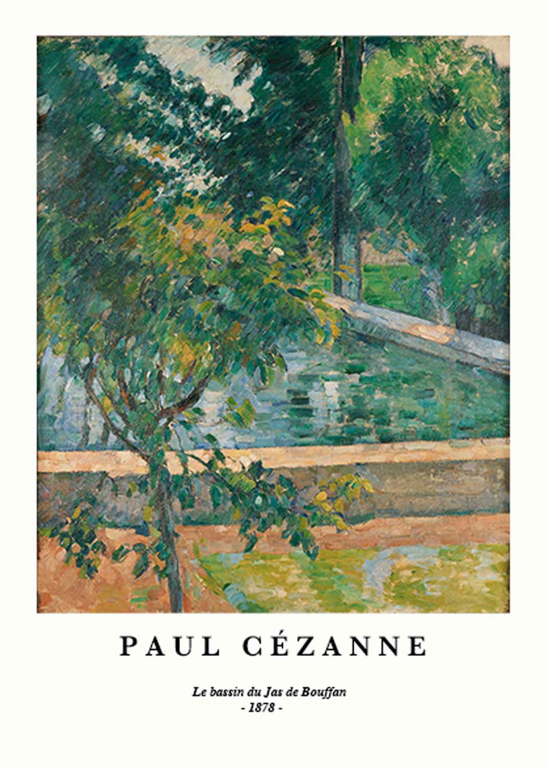 Paul Cézanne - Le Bassin du Jas de Bouffan Poster - Hakyarts