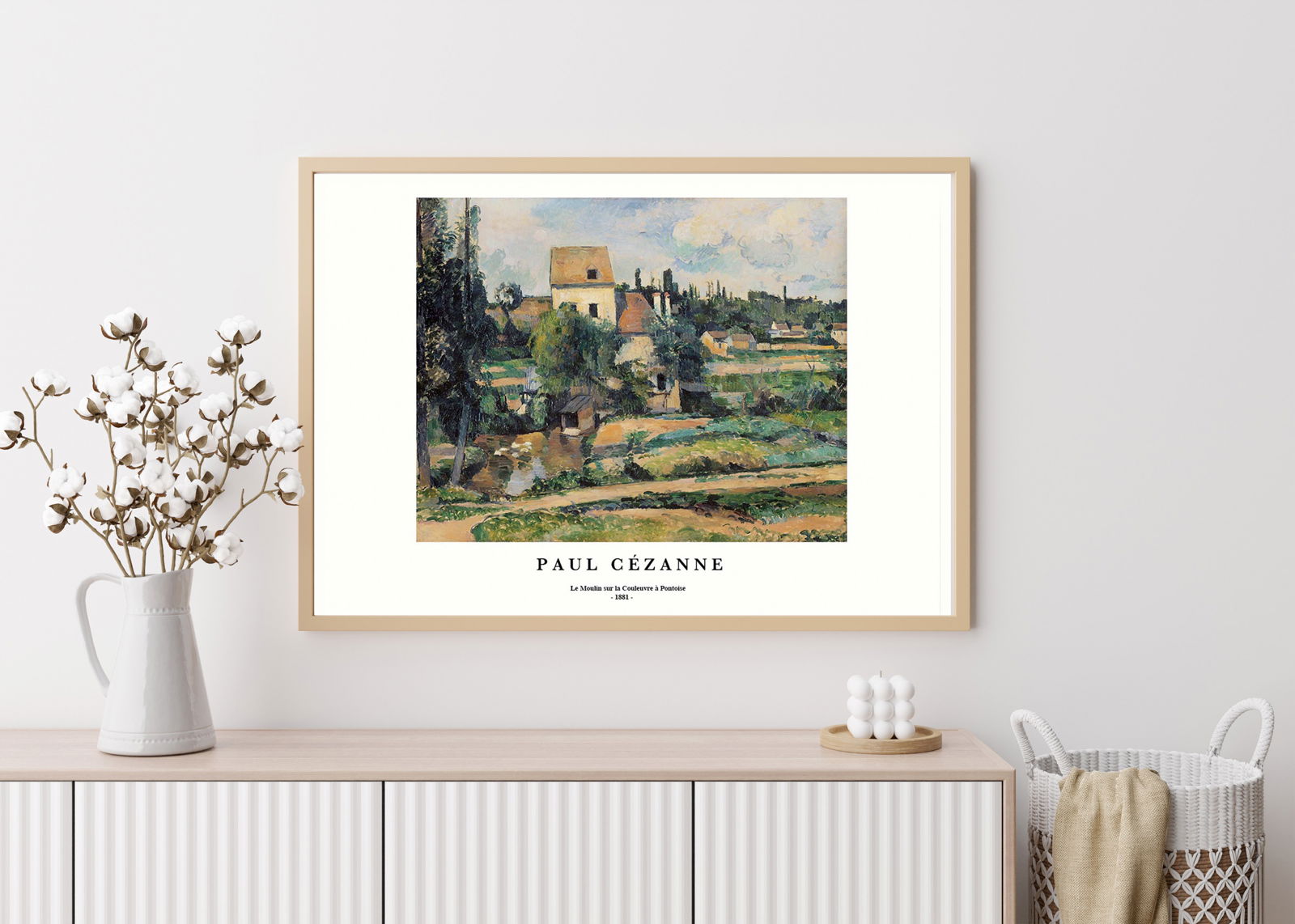 Paul Cézanne  -  Le Moulin sur la Couleuvre à Pontoise Poster - Hakyarts