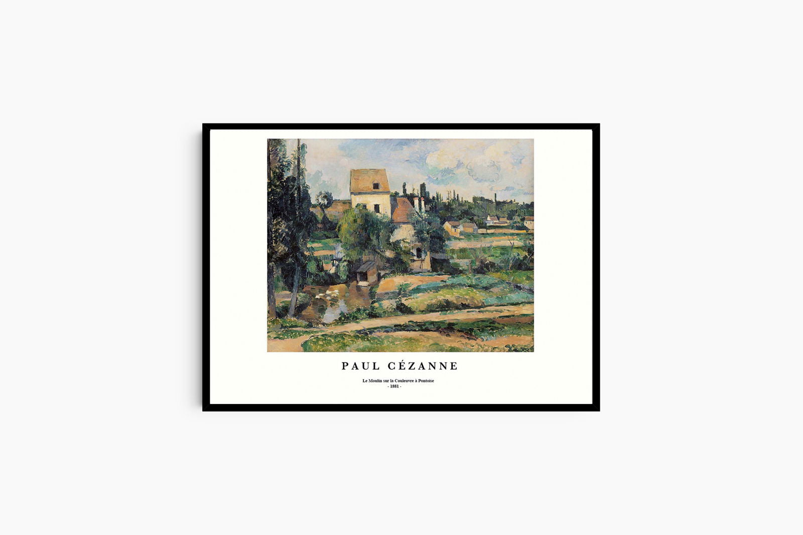 Paul Cézanne  -  Le Moulin sur la Couleuvre à Pontoise Poster - Hakyarts