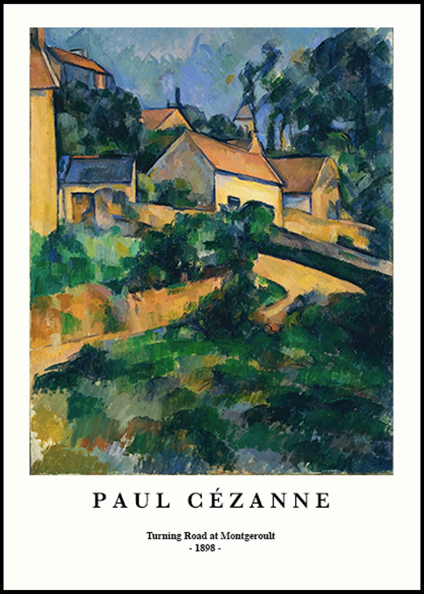 Paul Cézanne -  Road at Montgeroult Poster - Hakyarts