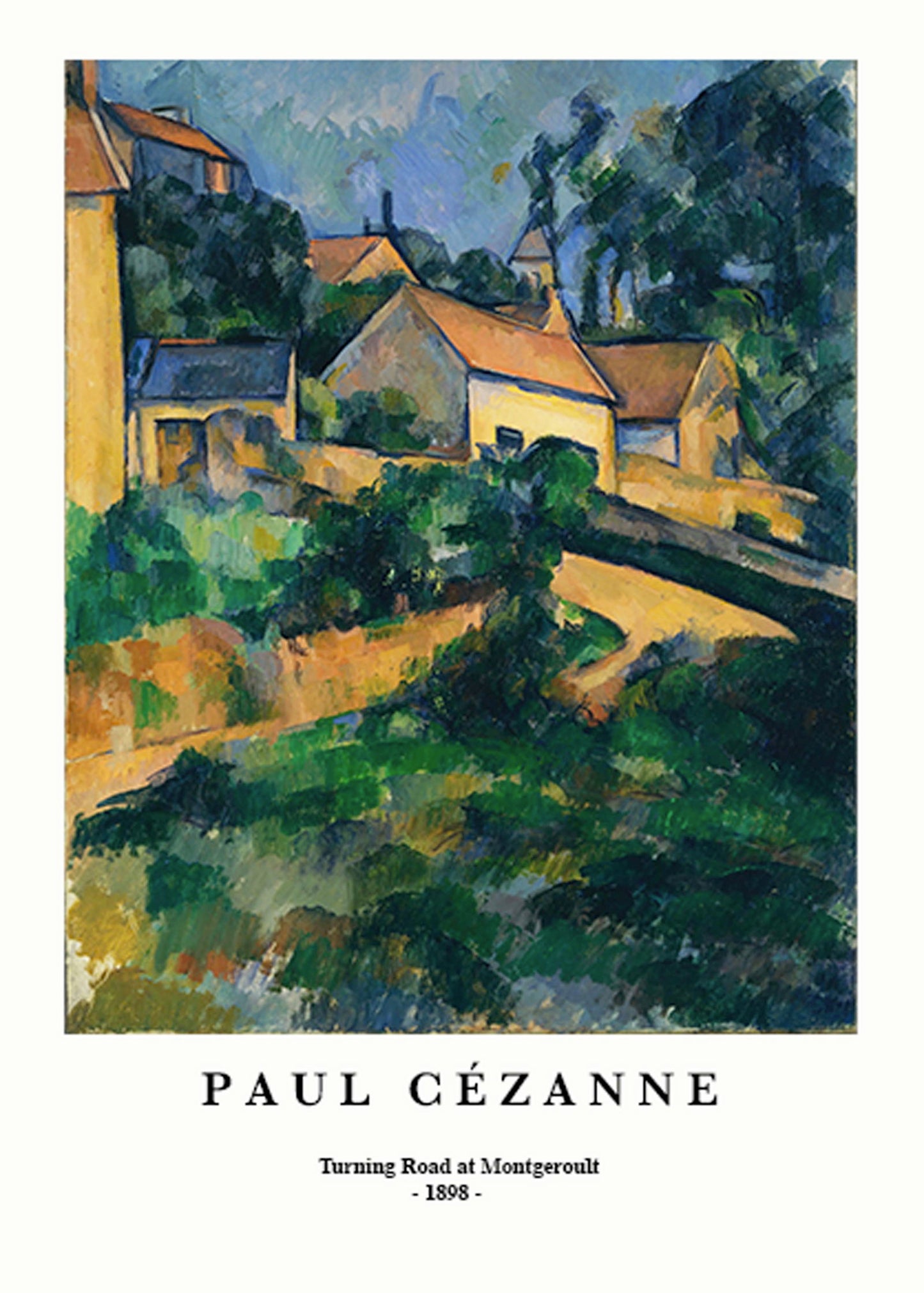 Paul Cézanne -  Road at Montgeroult Poster - Hakyarts