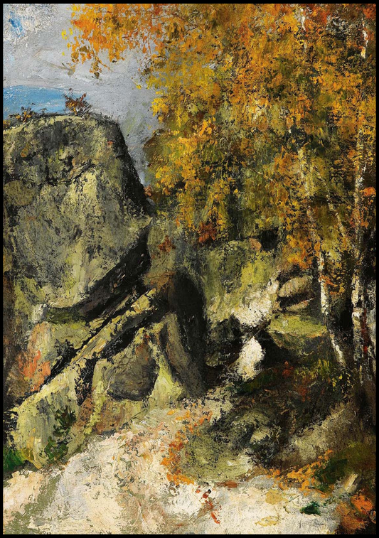 Paul Cézanne - Rochers Dans La Fôret 'Fontainebleau' - Hakyarts