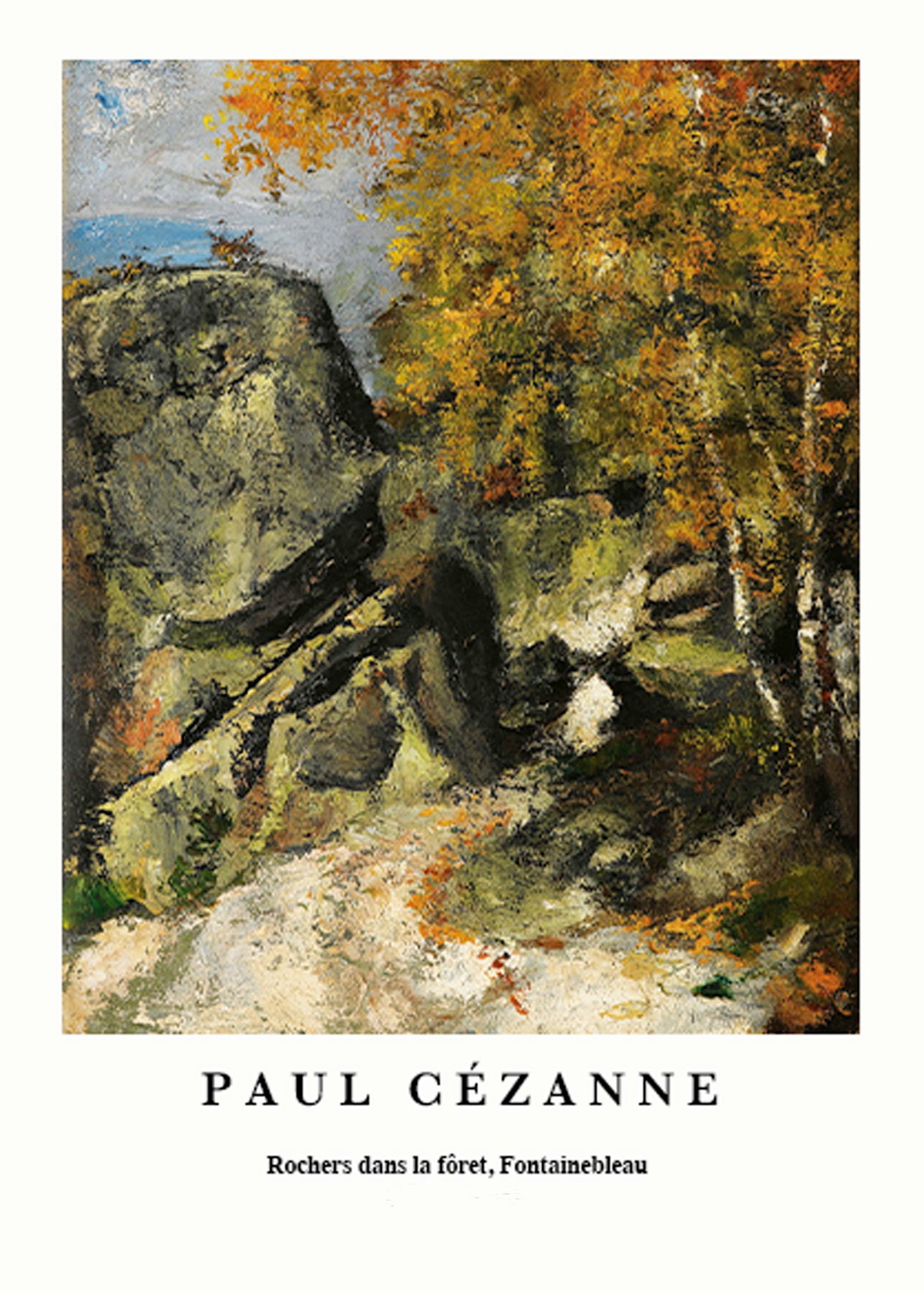 Paul Cézanne - Rochers Dans La Fôret 'Fontainebleau' Poster - Hakyarts