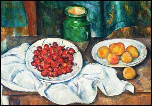 Paul Cézanne - Still Life With Cherries And Peaches - Hakyarts