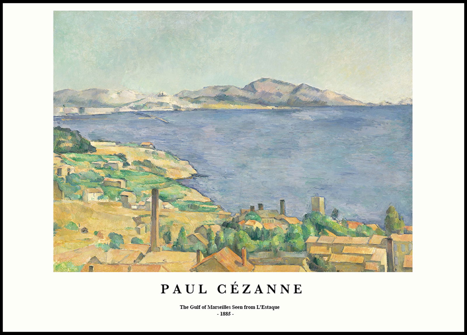 Paul Cézanne - The Gulf of Marseilles Seen from L’Estaque Poster - Hakyarts