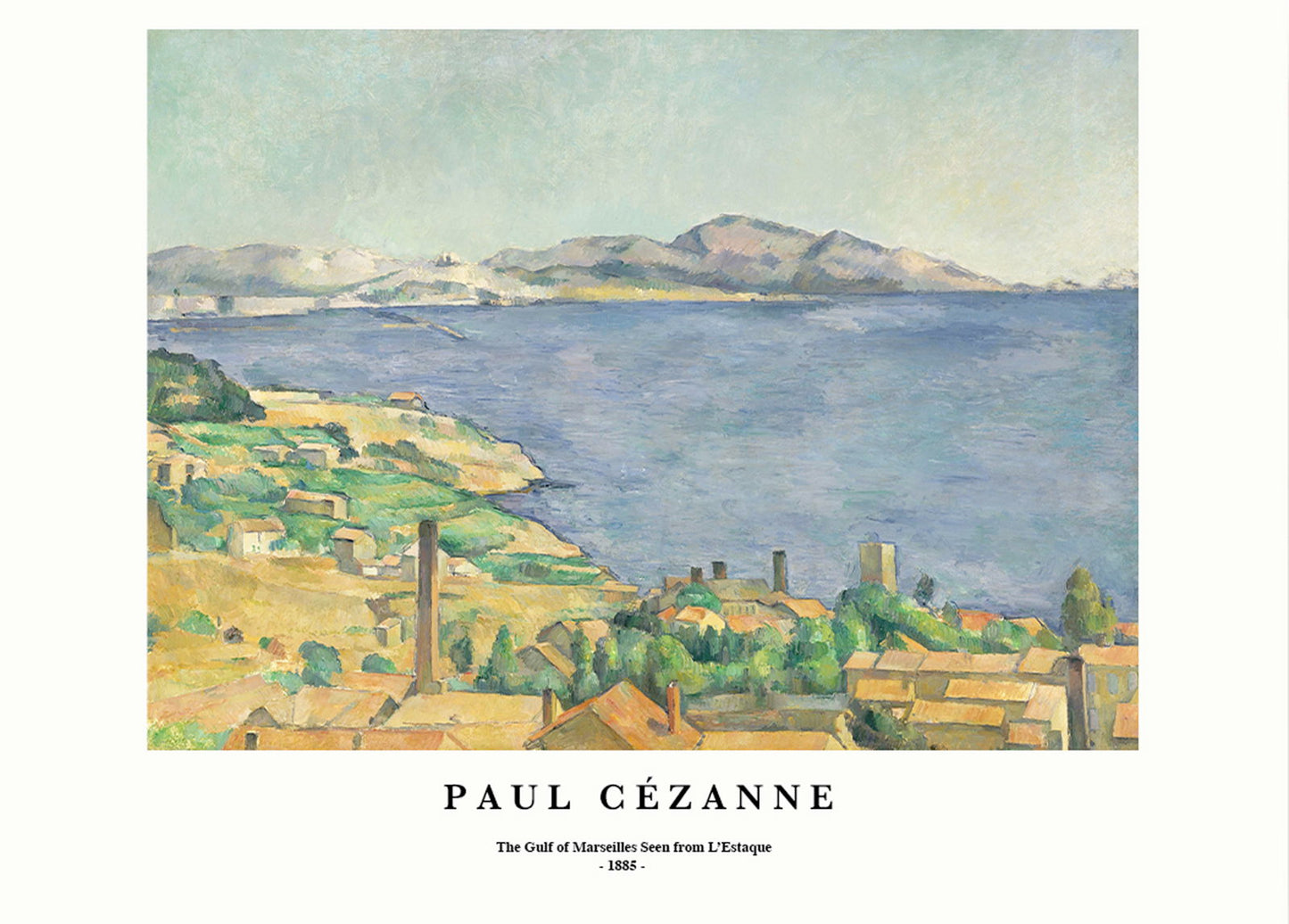 Paul Cézanne - The Gulf of Marseilles Seen from L’Estaque Poster - Hakyarts