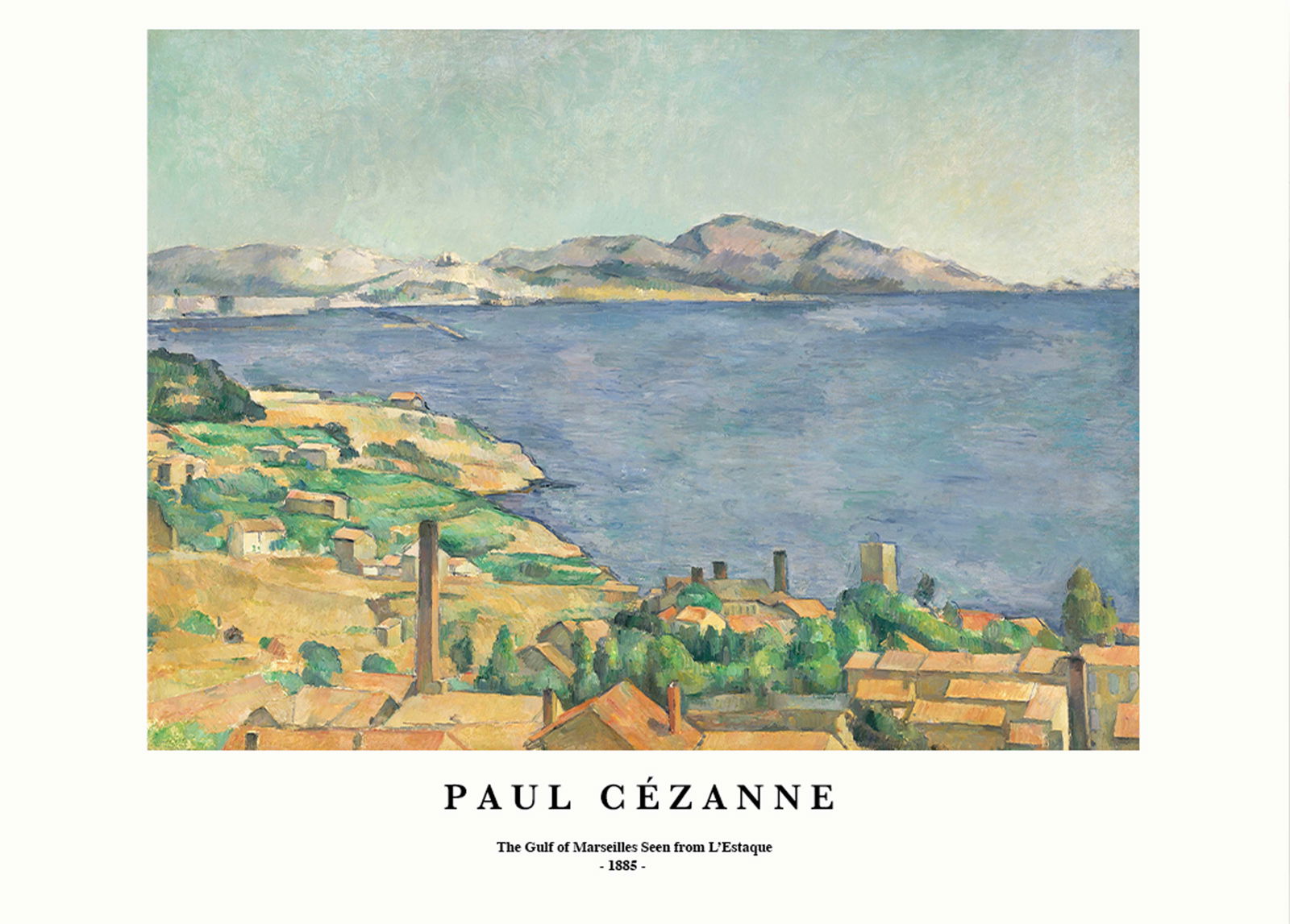 Paul Cézanne - The Gulf of Marseilles Seen from L’Estaque Poster - Hakyarts