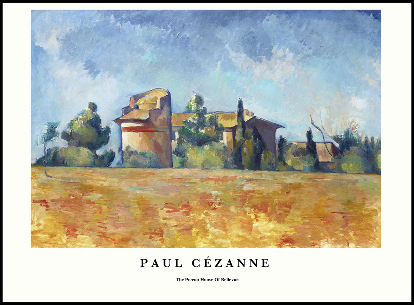 Paul Cézanne - The Pigeon House of Bellevue Poster - Hakyarts