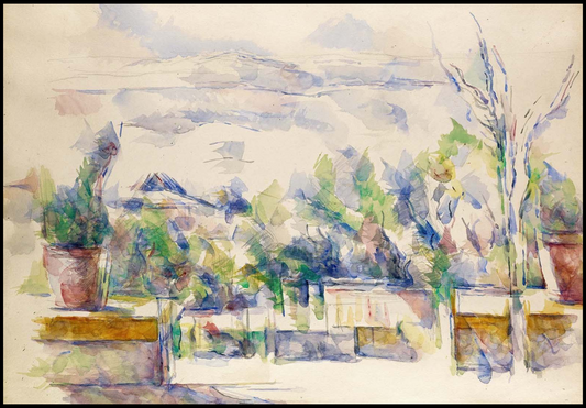 Paul Cézanne - The Terrace at the Garden at Les Lauves - Hakyarts